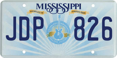 MS license plate JDP826