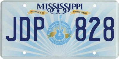 MS license plate JDP828