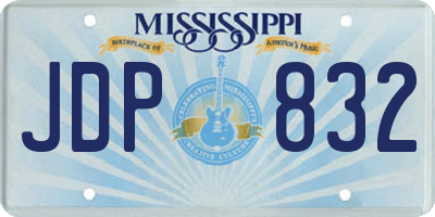 MS license plate JDP832