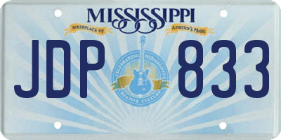 MS license plate JDP833