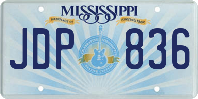 MS license plate JDP836