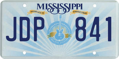 MS license plate JDP841