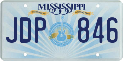 MS license plate JDP846