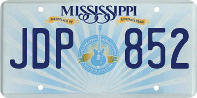 MS license plate JDP852
