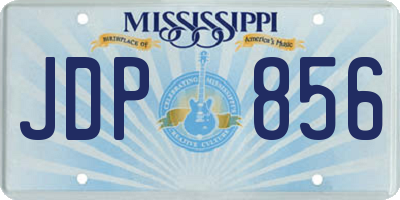 MS license plate JDP856