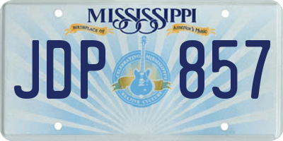 MS license plate JDP857