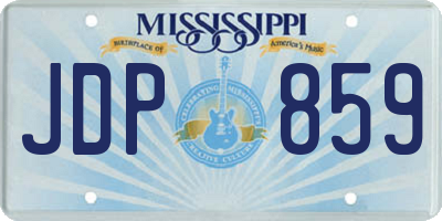 MS license plate JDP859