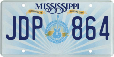 MS license plate JDP864