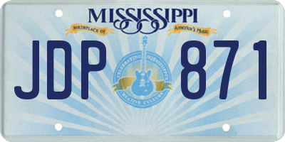 MS license plate JDP871