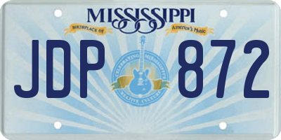 MS license plate JDP872