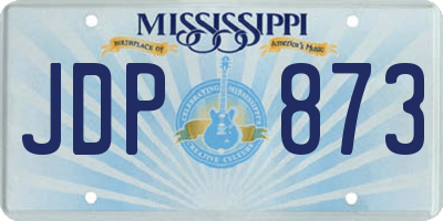 MS license plate JDP873