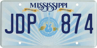 MS license plate JDP874