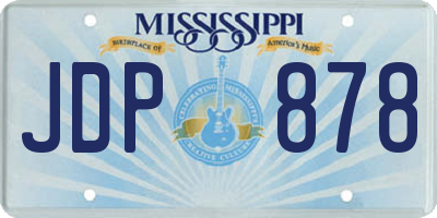 MS license plate JDP878