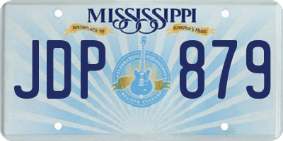 MS license plate JDP879