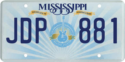 MS license plate JDP881