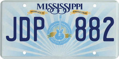 MS license plate JDP882