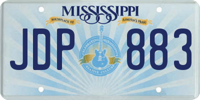 MS license plate JDP883