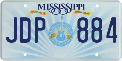 MS license plate JDP884