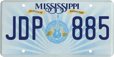 MS license plate JDP885