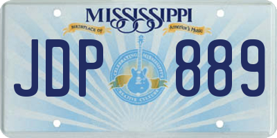 MS license plate JDP889