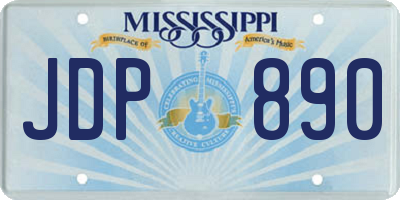 MS license plate JDP890