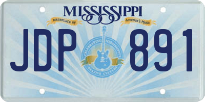 MS license plate JDP891