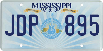 MS license plate JDP895