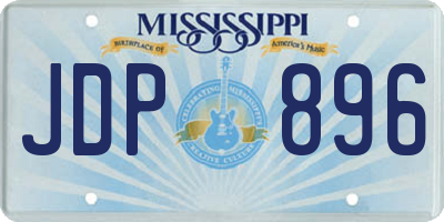 MS license plate JDP896