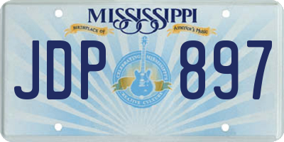 MS license plate JDP897