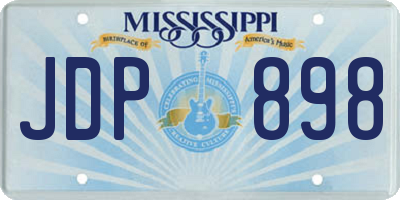 MS license plate JDP898