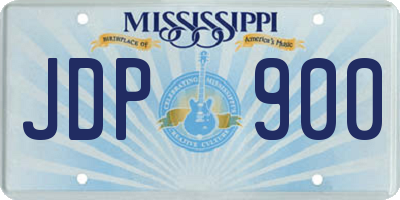 MS license plate JDP900