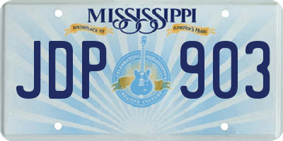 MS license plate JDP903