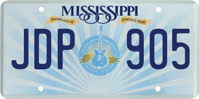 MS license plate JDP905