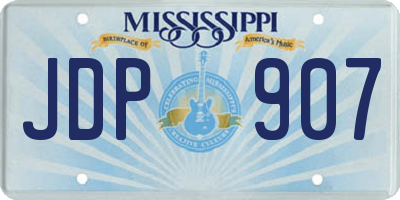 MS license plate JDP907