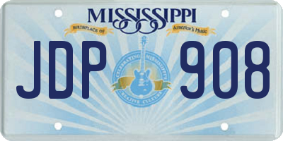 MS license plate JDP908