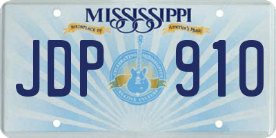 MS license plate JDP910