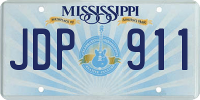 MS license plate JDP911