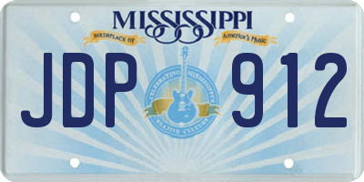 MS license plate JDP912