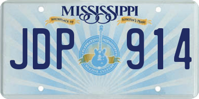 MS license plate JDP914