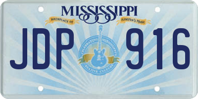 MS license plate JDP916