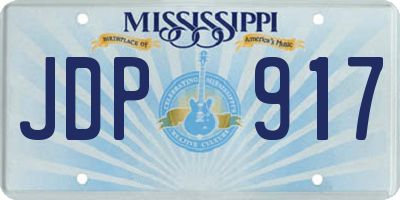 MS license plate JDP917