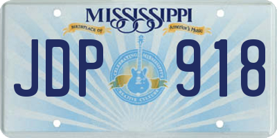 MS license plate JDP918