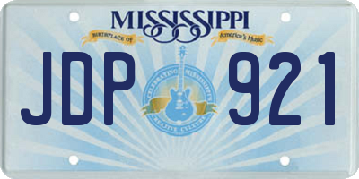 MS license plate JDP921