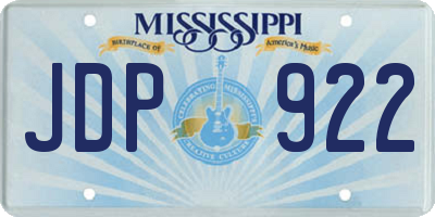 MS license plate JDP922