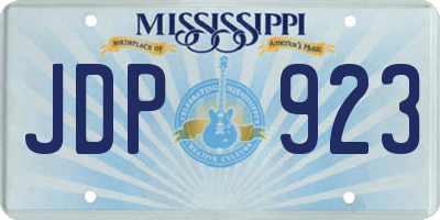 MS license plate JDP923
