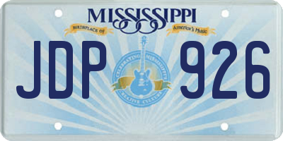 MS license plate JDP926