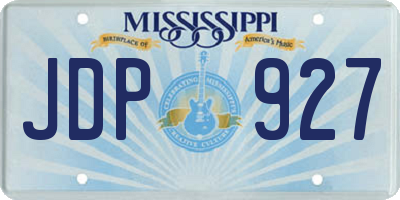 MS license plate JDP927