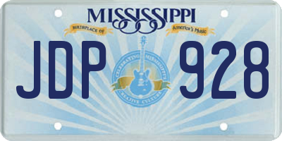 MS license plate JDP928