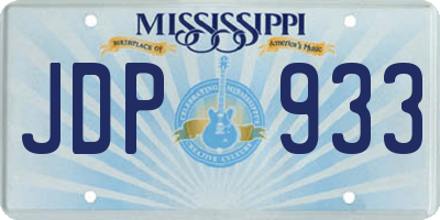 MS license plate JDP933