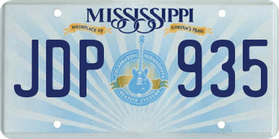 MS license plate JDP935